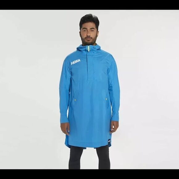 Hoka One One Anorak Lightweight Jacket Shell All Gender Blue Sz S - Picture 1 of 6